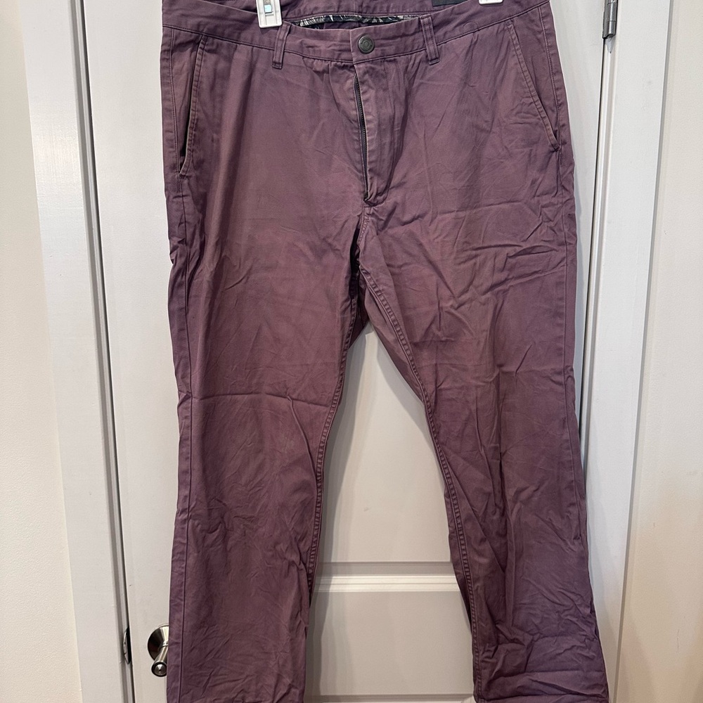 Bonobos slim fit 38x30 Purple Chinos with Smooth Fabric and Patterned Lining